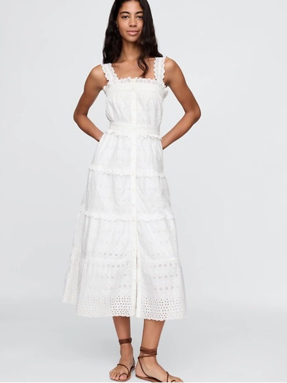 Gap x Dôen Eyelet Midi Dress